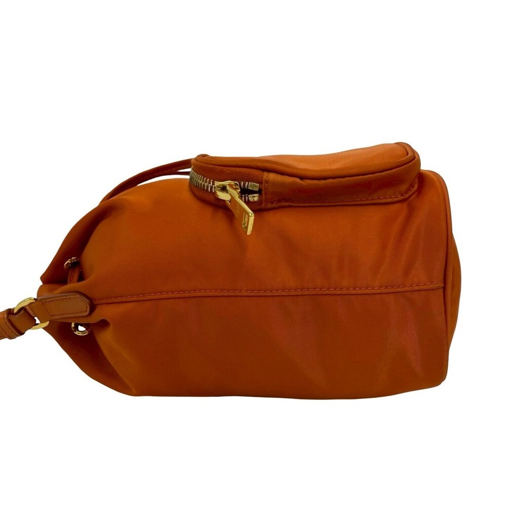 PRADA Orange Leather Saffiano Shoulder Bag - Picture 5 of 10